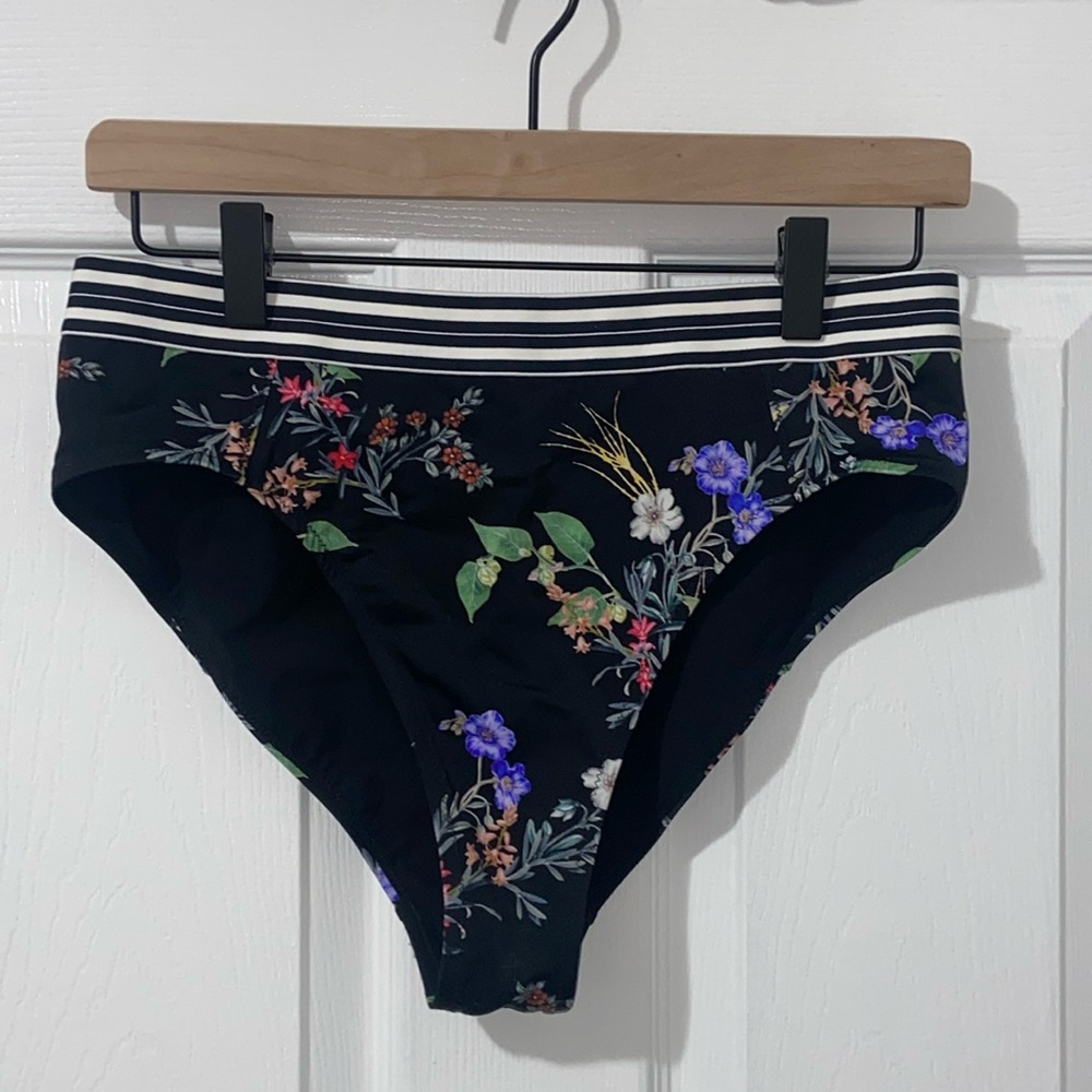 Athleta Gold Coast floral high waisted bikini bottom